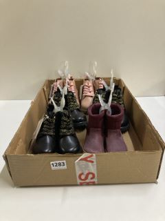 BOX OF FOOTWEAR TO INC COCO CHILDREN'S BLACKS BOOT - SIZE C5 (639761)