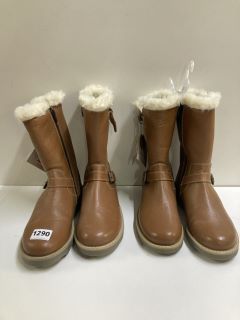 2 X JOHN LEWIS LEIA 2 TAN BOOTS - VARIOUS SIZES (639761)