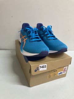 OASICS GEL PULSE 14 ISLAND BLU/SUN PEACH TRAINERS - SIZE: 10 (618474)