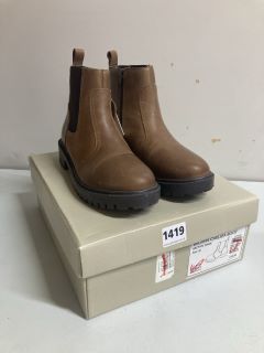 JOHN LEWIS DARK BROWN CHELSEA BOOTS - SIZE: 3 (636824)