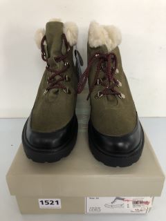 JOHN LEWIS HIKR WARM LINED GREEN KHAKI BOOTS - SIZE:5 (619698)