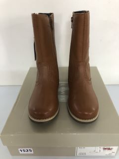 JOHN LEWIS ISOBEL 2 CHILDREN'S TAN BOOTS - SIZE: 14 (619698)