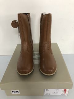 JOHN LEWIS ISOBEL 2 CHILDREN'S TAN BOOTS - SIZE: 13 (619698)