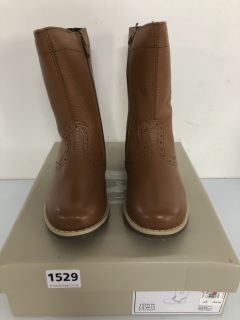 JOHN LEWIS ISOBEL 2 CHILDREN'S TAN BOOTS - SIZE: 12.5 (619698)