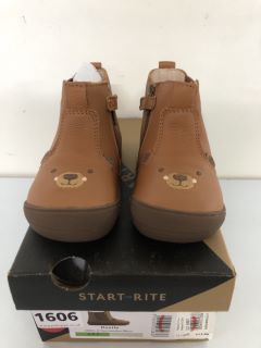 START.RITE TAN LEATHER RUSTLE BOOTS - SIZE: 6.5F (619357)