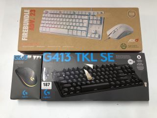 3 X ASSORTED ITEMS INC. LOGITECH G413 TKL SE MECHANICAL GAMING KEYBOARD