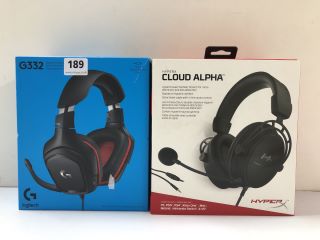 2 X ASSORTED GAMING HEADSETS INC.LOGITECH G332 STEREO GAMING HEADSET