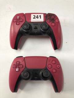 2X SONY PLAYSTATION 5 DUAL SENSE CONTROLLER - COSMIC RED