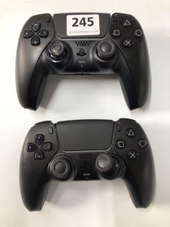 2 X SONY PLAYSTATION 5 DUAL SENSE WIRELESS CONTROLLER - MIDNIGHT BLACK