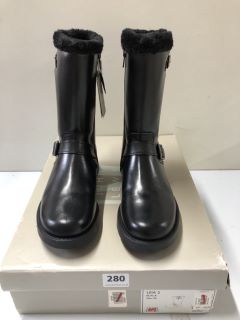 JOHN LEWIS LEIA 2 BLACK BOOTS - SIZE: 3 (611276)