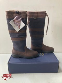 DUBARRY OF IRELAND GORE-TEX NAVY/BLUE BOOTS - SIZE: 6 (655262)