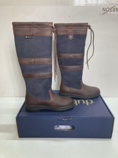 DUBARRY OF IRELAND GORE-TEX NAVY/BLUE BOOTS - SIZE: 4 (655262)