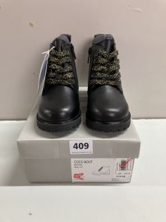 JOHN LEWIS COCO BOOT CHILDREN'S BLACK BOOTS - SIZE: C7 (636209)