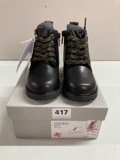 JOHN LEWIS COCO BOOT CHILDREN'S BLACK BOOTS - SIZE: C5 (636209)