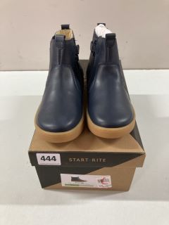 START.RITE ENERGY NAVY LEATHER CHILDREN'S BOOTS - SIZE: 12 (636209)