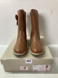 JOHN LEWIS ISOBEL 2 TAN BOOTS SIZE: 2 (603442)