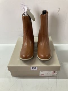 JOHN LEWIS ISOBEL 2 TAN BOOTS SIZE: 3 (603442)