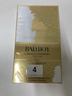 CAROLINA HERRERA NEW YORK BAD BOY GOLD FANTASY EAU DE TOILETTE NATURAL SPRAY 100ML (SEALED) (628484)