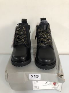 JOHN LEWIS COCO BOOT CHILDREN'S BLACK BOOTS -SIZE: C4 (638484)