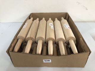 BOX OF BEECH WOOD ROLLING PINS (654835)