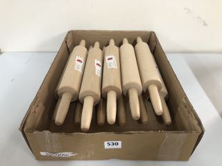 BOX OF BEECH WOOD ROLLING PINS (654835)