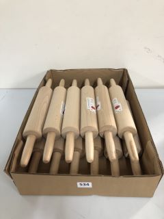 BOX OF BEECH WOOD ROLLING PINS (654835)