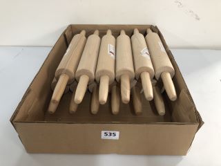 BOX OF BEECH WOOD ROLLING PINS (654835)