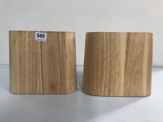 2 X JOHN LEWIS CONTEN WOODEN KNIFE BLOCKS (654835)