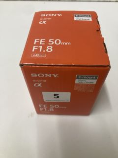 SONY FE 50MM F1.8 CAMERA LENS MODEL: SEL50F18F