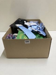 BOX OF ASSORTED ITEMS INC. JOHN LEWIS LIGHT BLUE TIE (619753)