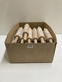 BOX OF BEECH WOOD ROLLING PINS (649790)