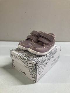 CLARKS CREST TUKTU T PINK COMBI LEA CHILDREN'S SHOES SIZE: 7 (629163)