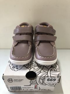 CLARKS CREST TUKTU T PINK COMBI LEA CHILDREN'S SHOES SIZE: 8 (629163)