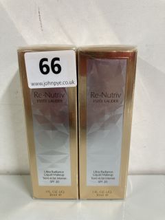 2 X ESTÉE LAUDER RE-NUTRIV ULTRA RADIANCE LIQUID MAKE UP (SEALED) (597615)