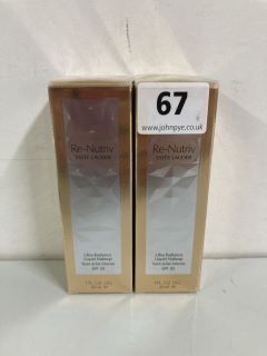 2 X ESTÉE LAUDER RE-NUTRIV ULTRA RADIANCE LIQUID MAKE UP (SEALED) (597615)