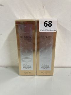 2 X ESTÉE LAUDER RE-NUTRIV ULTRA RADIANCE LIQUID MAKE UP (SEALED) (630185)