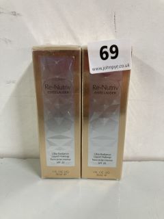 2 X ESTÉE LAUDER RE-NUTRIV ULTRA RADIANCE LIQUID MAKE UP (SEALED) (630185)