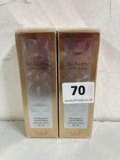 2 X ESTÉE LAUDER RE-NUTRIV ULTRA RADIANCE LIQUID MAKE UP (SEALED) (662344)