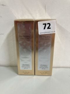 2 X ESTÉE LAUDER RE-NUTRIV ULTRA RADIANCE LIQUID MAKE UP (SEALED) (662344)