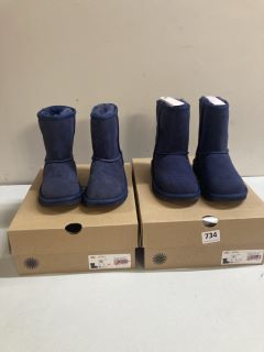 2 X UGG KIDS CLASSIC II CHILDREN'S BOOTS - SIZE: 13 (597615)