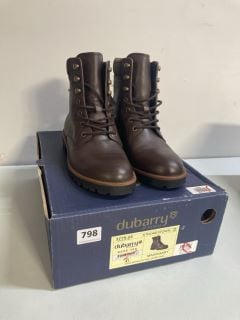 DUBARRY STROKESTOWN MAHOGANY BOOTS - SIZE 8 (663049)