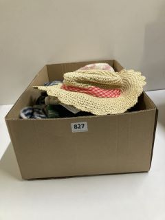 BOX OF ASSORTED ITEMS TO INC JOHN LEWIS CORD BUCKET HAT - SIZE 3-5Y (639312)