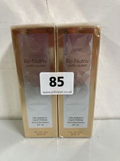 2 X ESTÉE LAUDER RE-NUTRIV ULTRA RADIANCE LIQUID MAKE UP (SEALED) (619660)