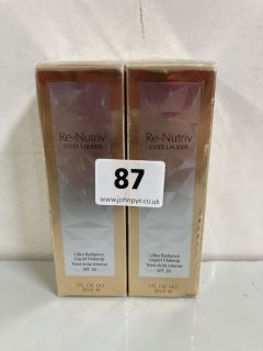 2 X ESTÉE LAUDER RE-NUTRIV ULTRA RADIANCE LIQUID MAKE UP (SEALED) (619660)