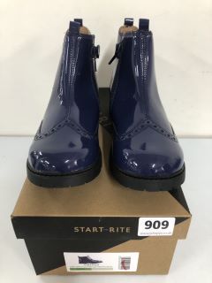 START RITE CHELSEA FRENCH NAVY PATENT CHILDREN'S BOOTS - SIZE L1.5 F (629986)