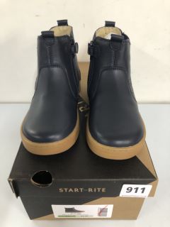 START RITE ENERGY NAVY LEATHER CHILDREN'S BOOTS - SIZE 11F (629986)