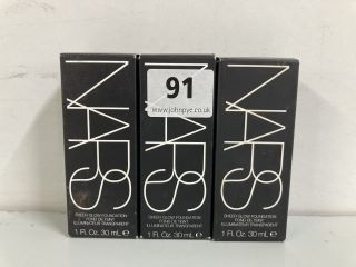 3 X NARS SHEER GLOW FOUNDATION 30ML (619660)