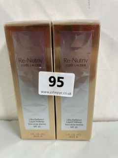 2 X ESTÉE LAUDER RE-NUTRIV ULTRA RADIANCE LIQUID MAKE UP (SEALED) (605314)