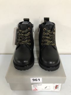 JOHN LEWIS CHILDREN'S COCO BLACK BOOTS - SIZE C6 (605000)