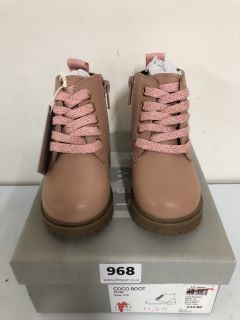 JOHN LEWIS CHILDREN'S COCO PINK BOOTS - SIZE C4 (605000)